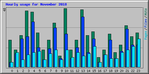 Hourly usage for November 2018