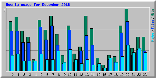 Hourly usage for December 2018